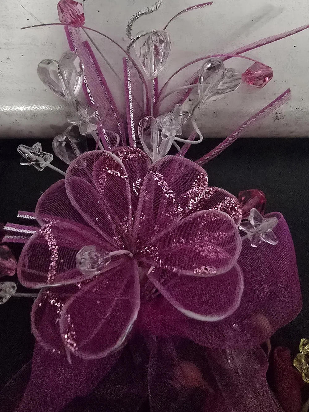 Bright Pink and Yellow Faux Floral Boutonniere Set by